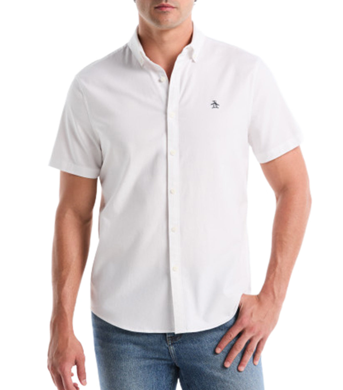 Oxford Stretch Short-Sleeve Shirt Bright White