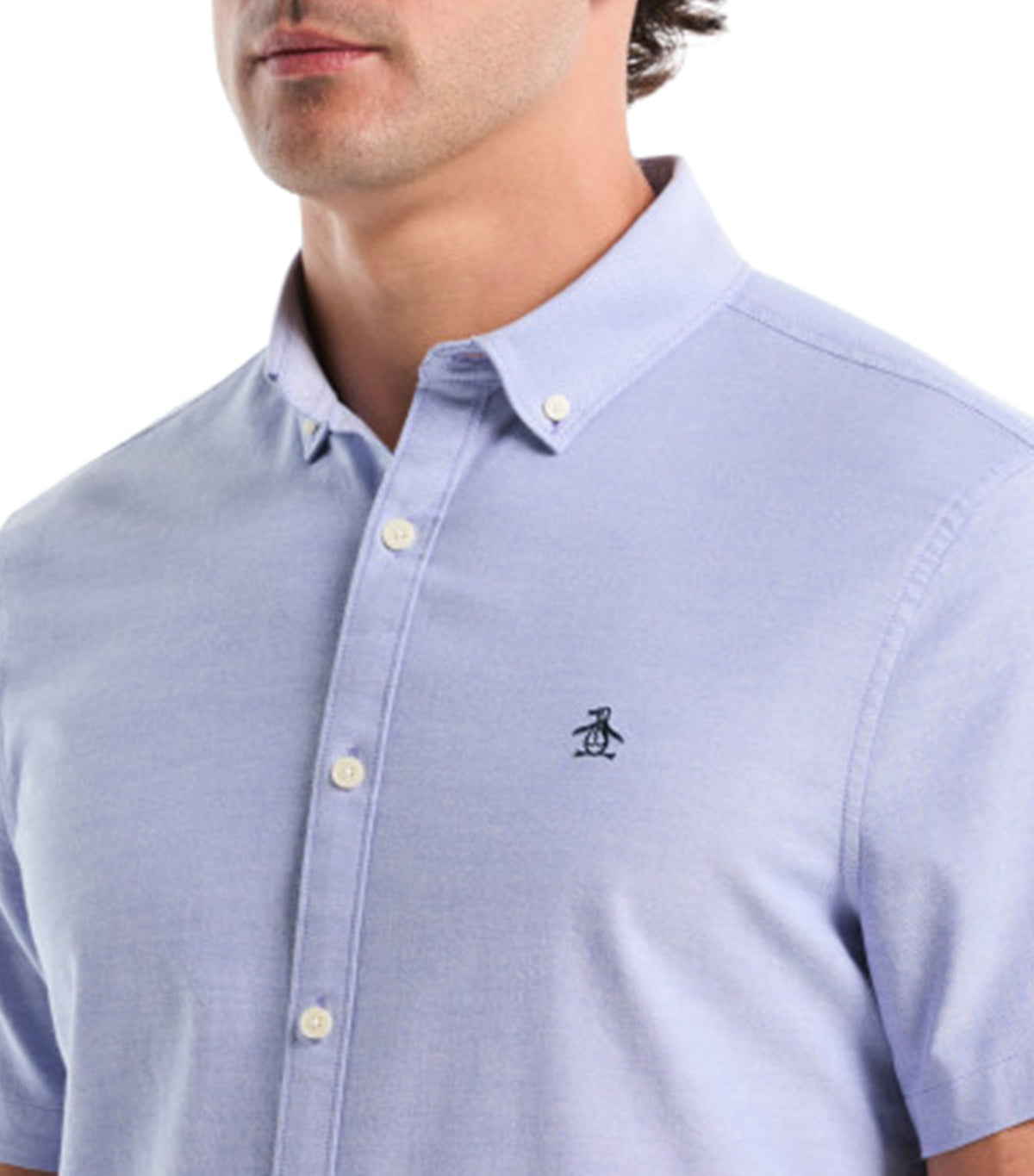 Oxford Stretch Short-Sleeve Shirt Amparo Blue