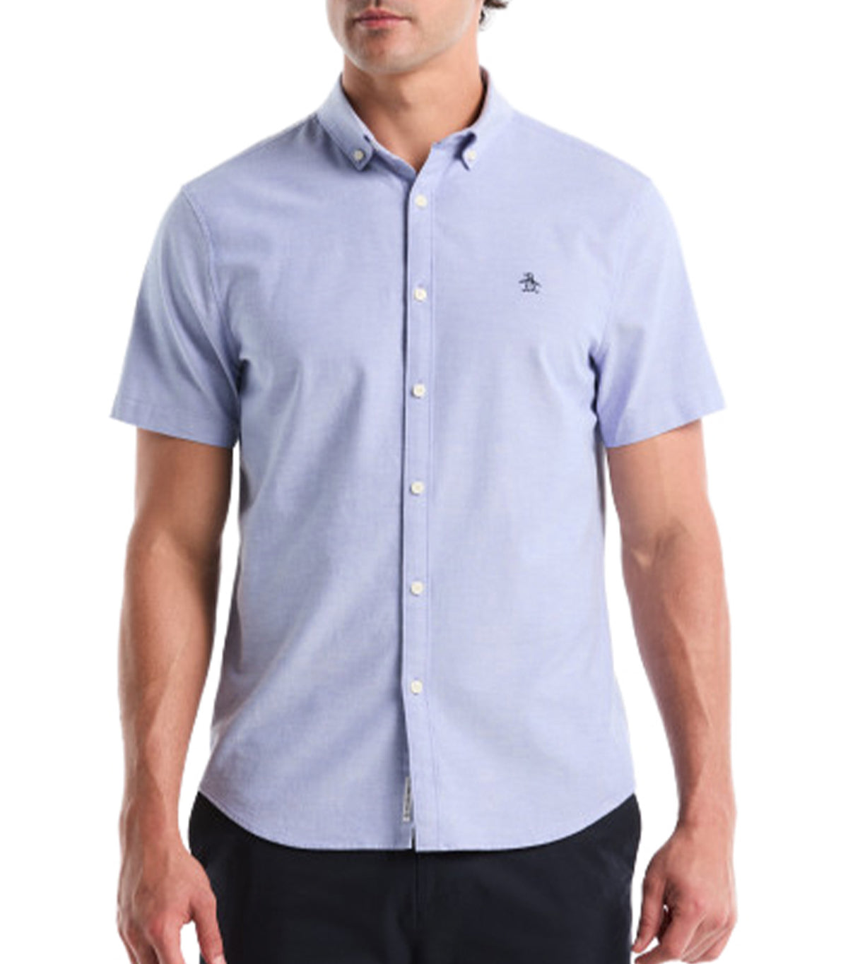 Oxford Stretch Short-Sleeve Shirt Amparo Blue