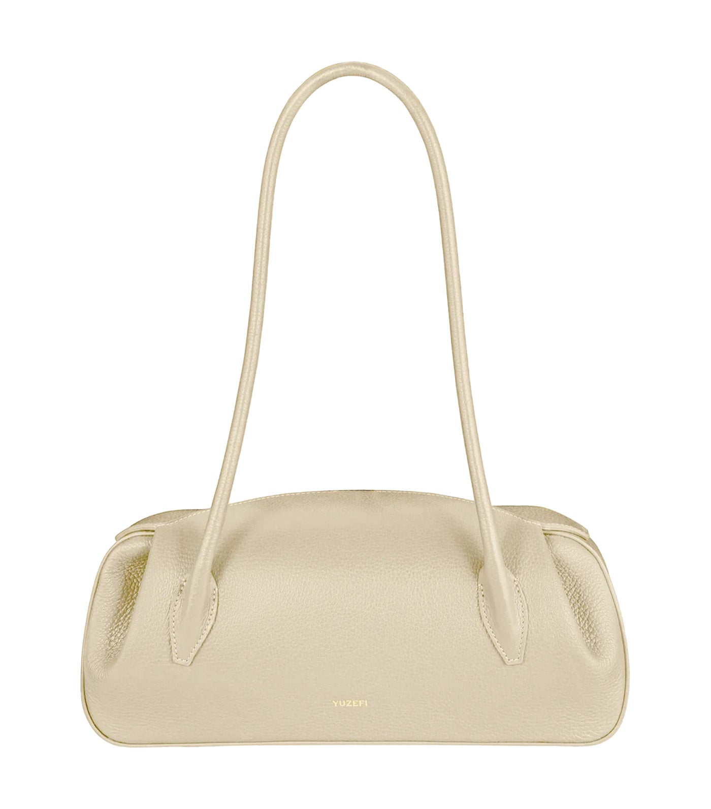 Oyster Shoulder Bag - Angora Pebble Grained Leather