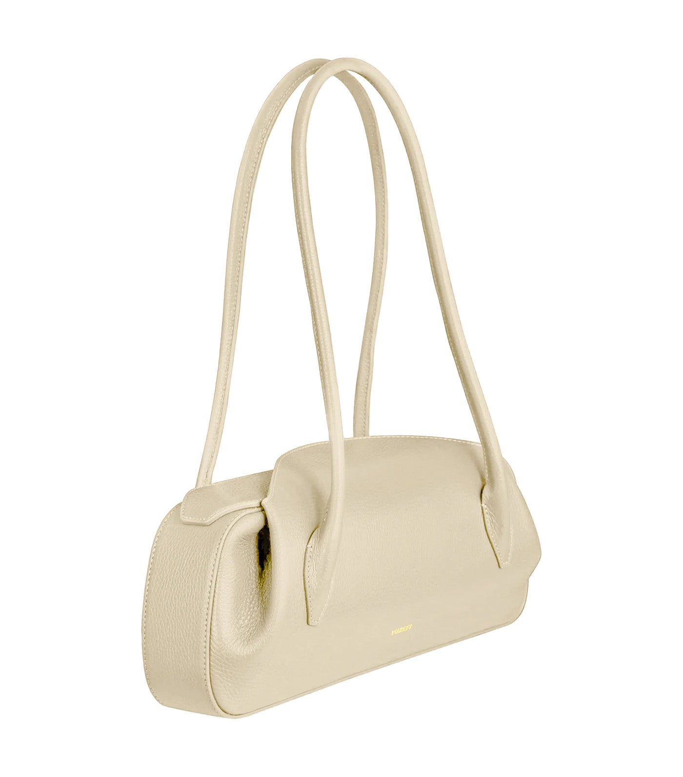 Oyster Shoulder Bag - Angora Pebble Grained Leather