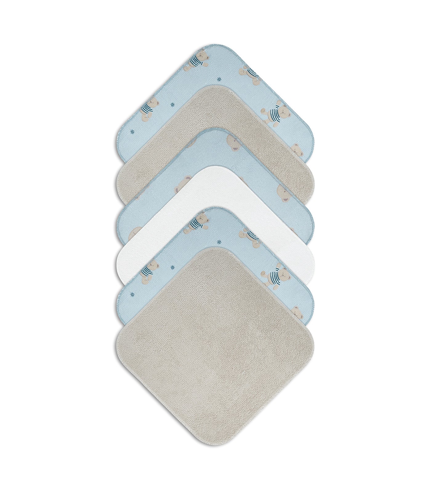 Piccolo Bambino 12-Pack Washcloths Blue