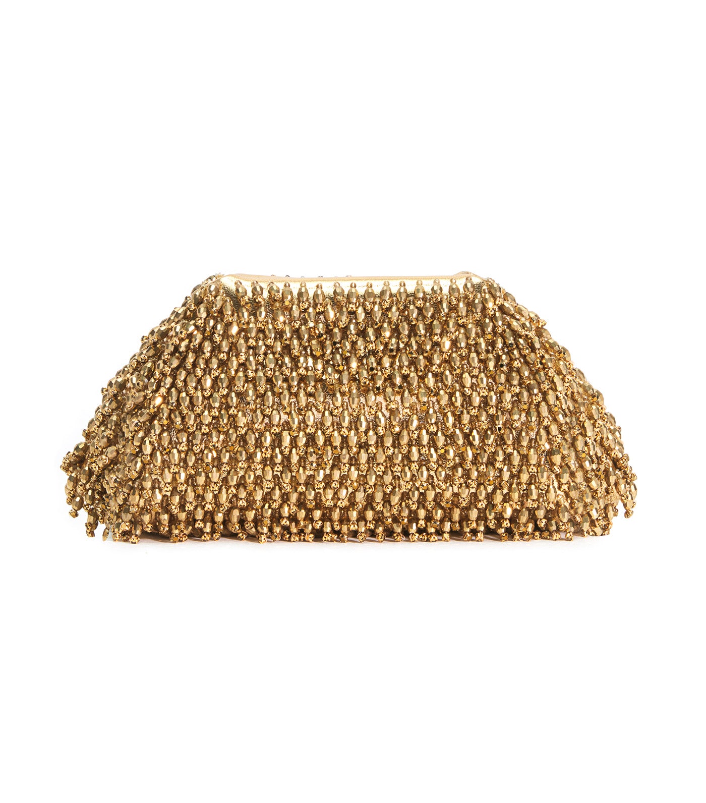 Crystal Embroidery Clutch Bag Gold