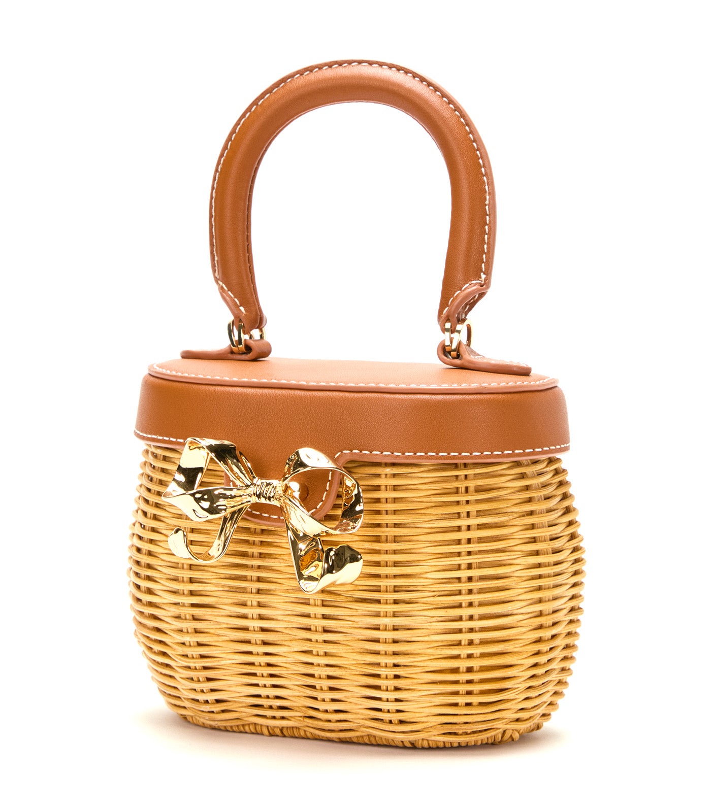 Rattan Bow Basket Bag