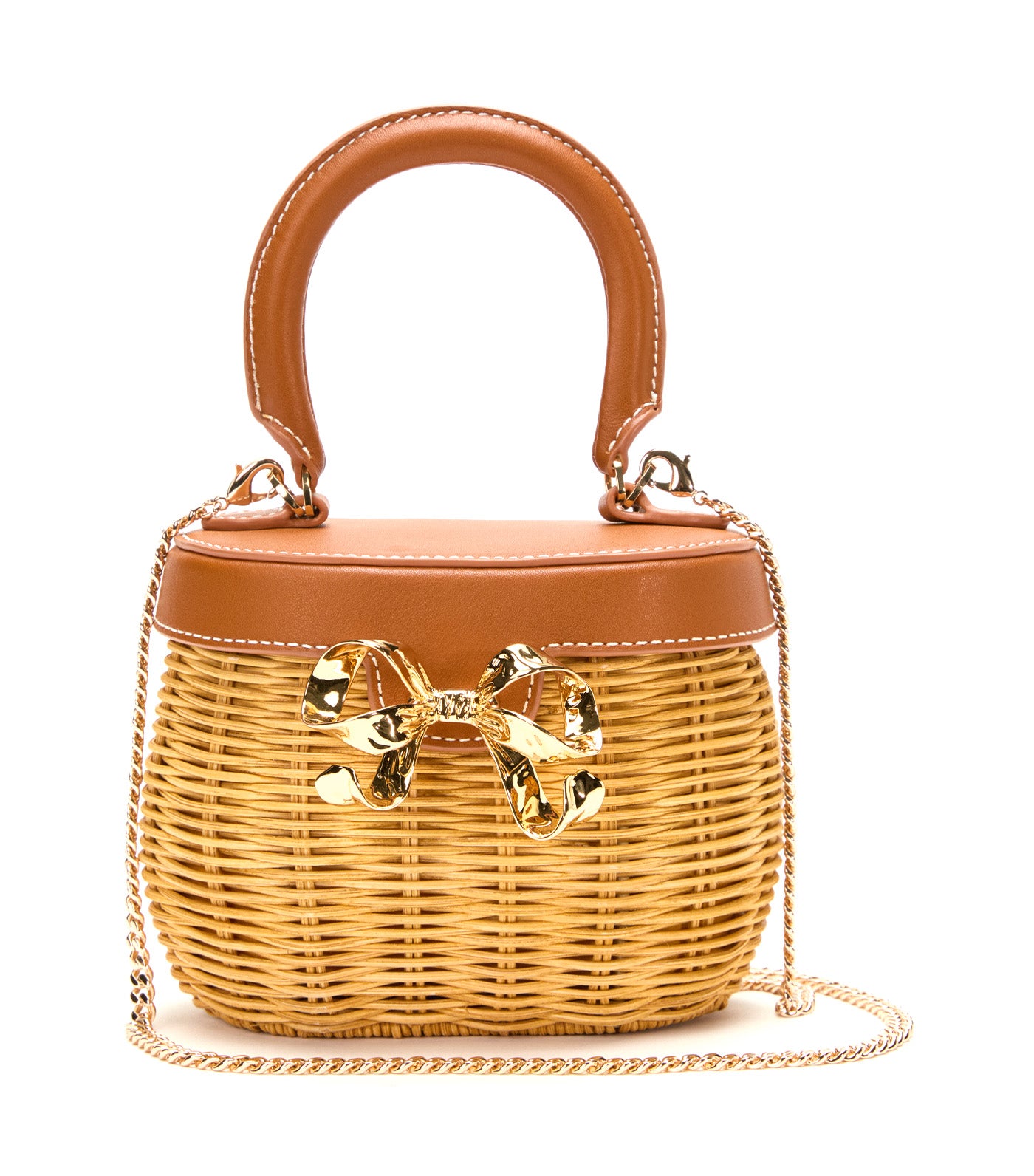 Rattan Bow Basket Bag