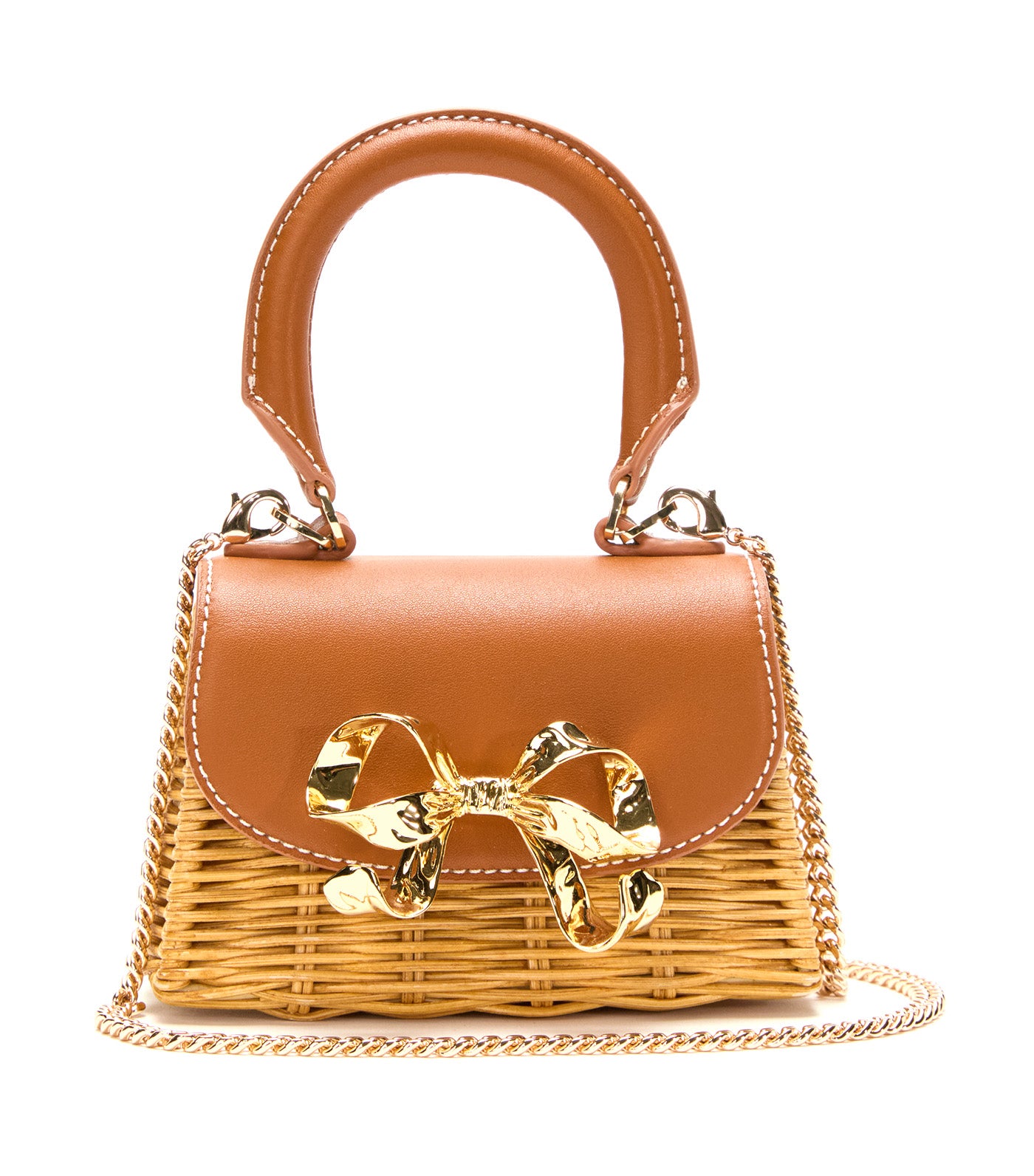 Self-Portrait Rattan Micro Bow Bag | Rustan's