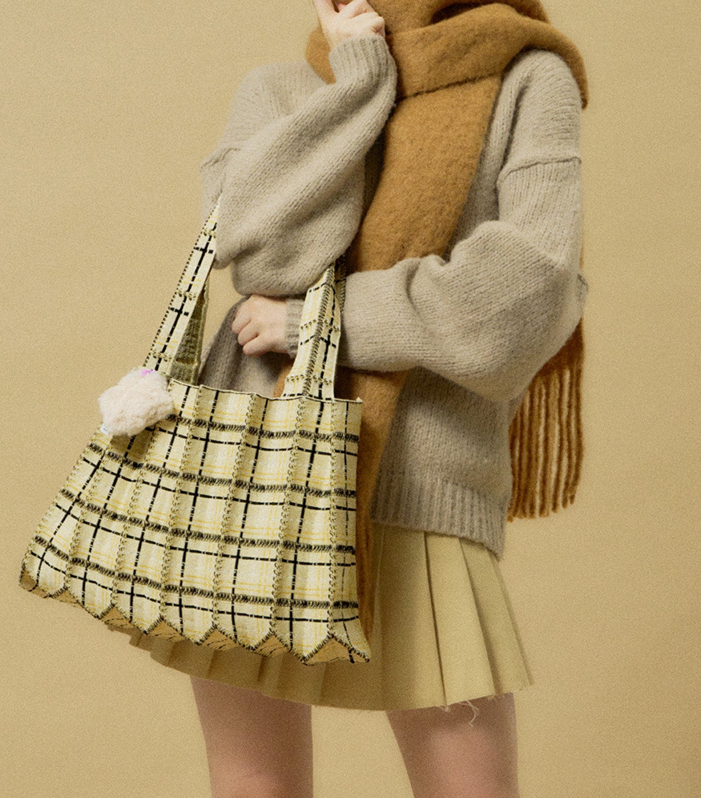 Tweed Shopper Bag