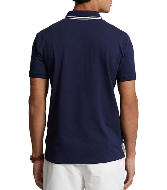 Men's Custom Slim Polo Bear Mesh Polo Shirt Cruise Navy