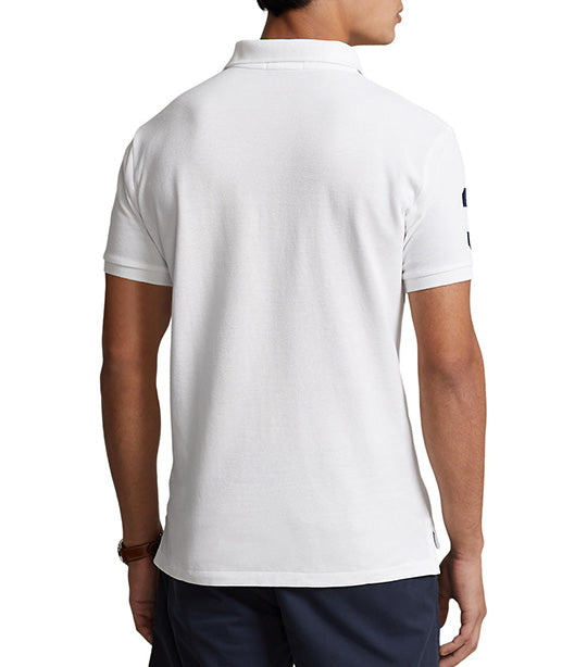 Men's Custom Slim Fit Mesh Polo Shirt White