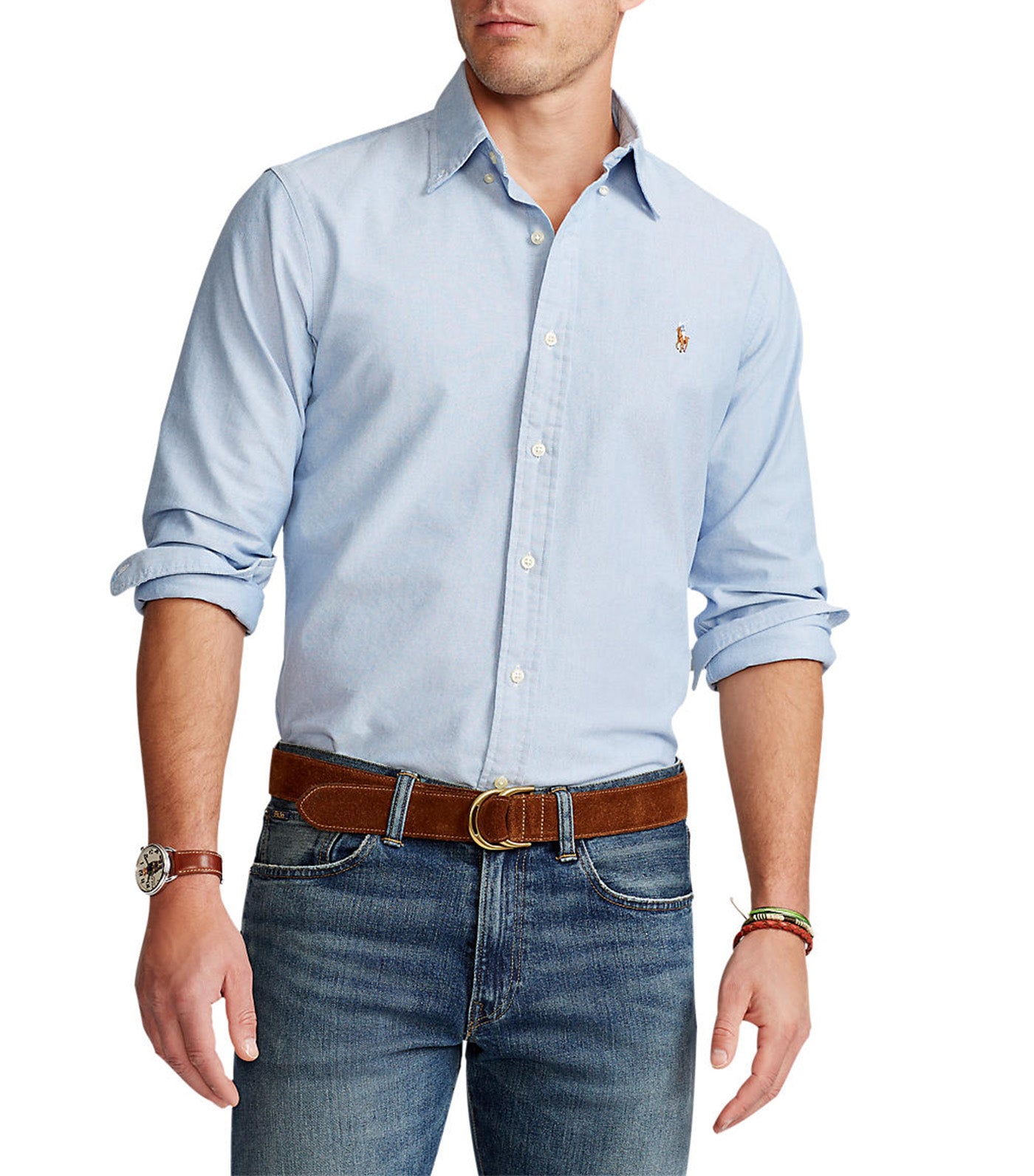 Men's Slim Fit Oxford Shirt Blue