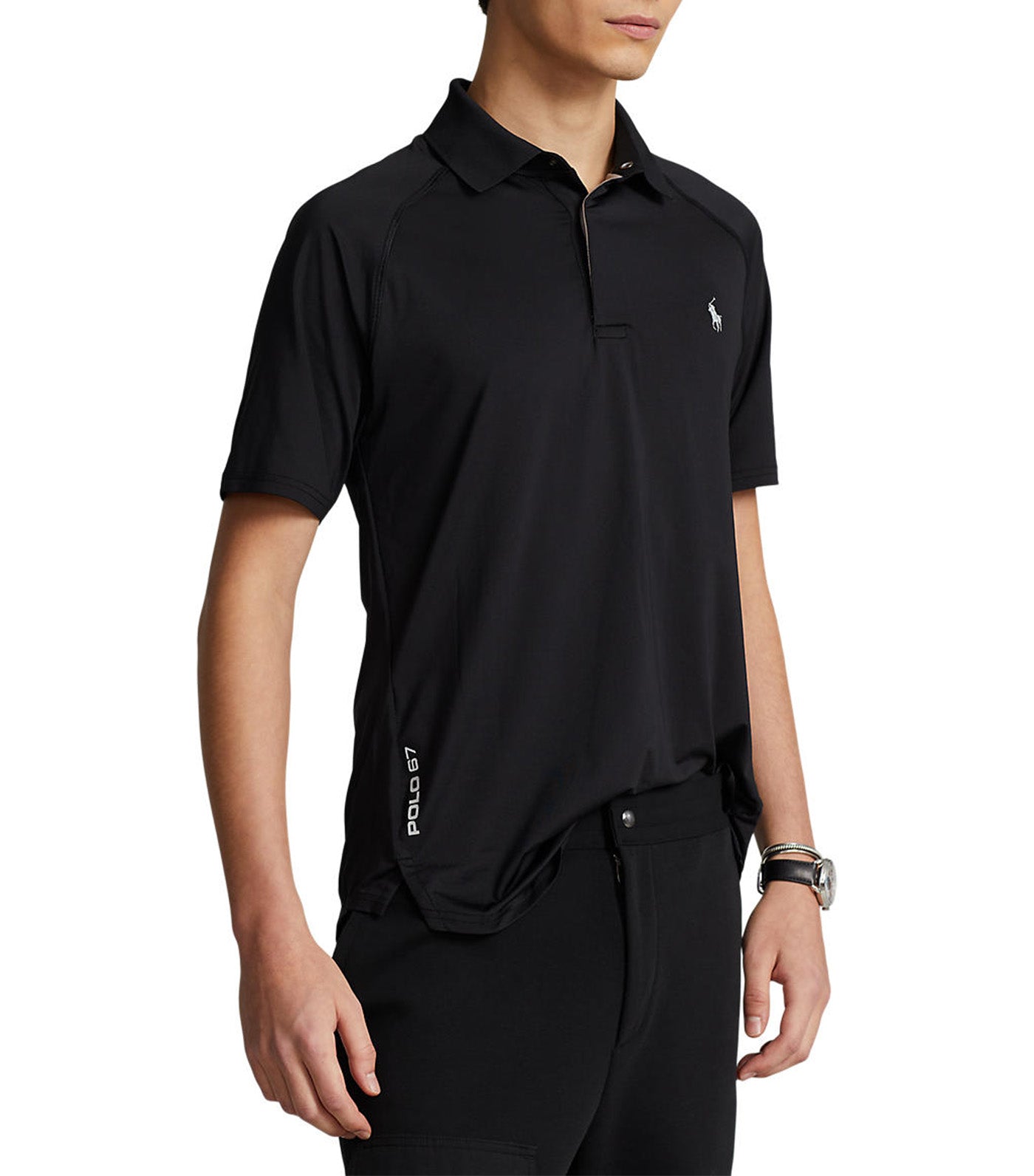 Men's Custom Slim Fit Performance Polo Shirt Polo Black