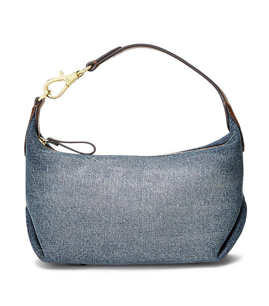 Women's Washed Denim Small Kassie Shoulder Bag Indigo/Lauren Wash