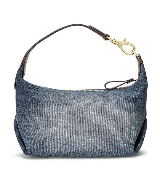 Women's Washed Denim Small Kassie Shoulder Bag Indigo/Lauren Wash