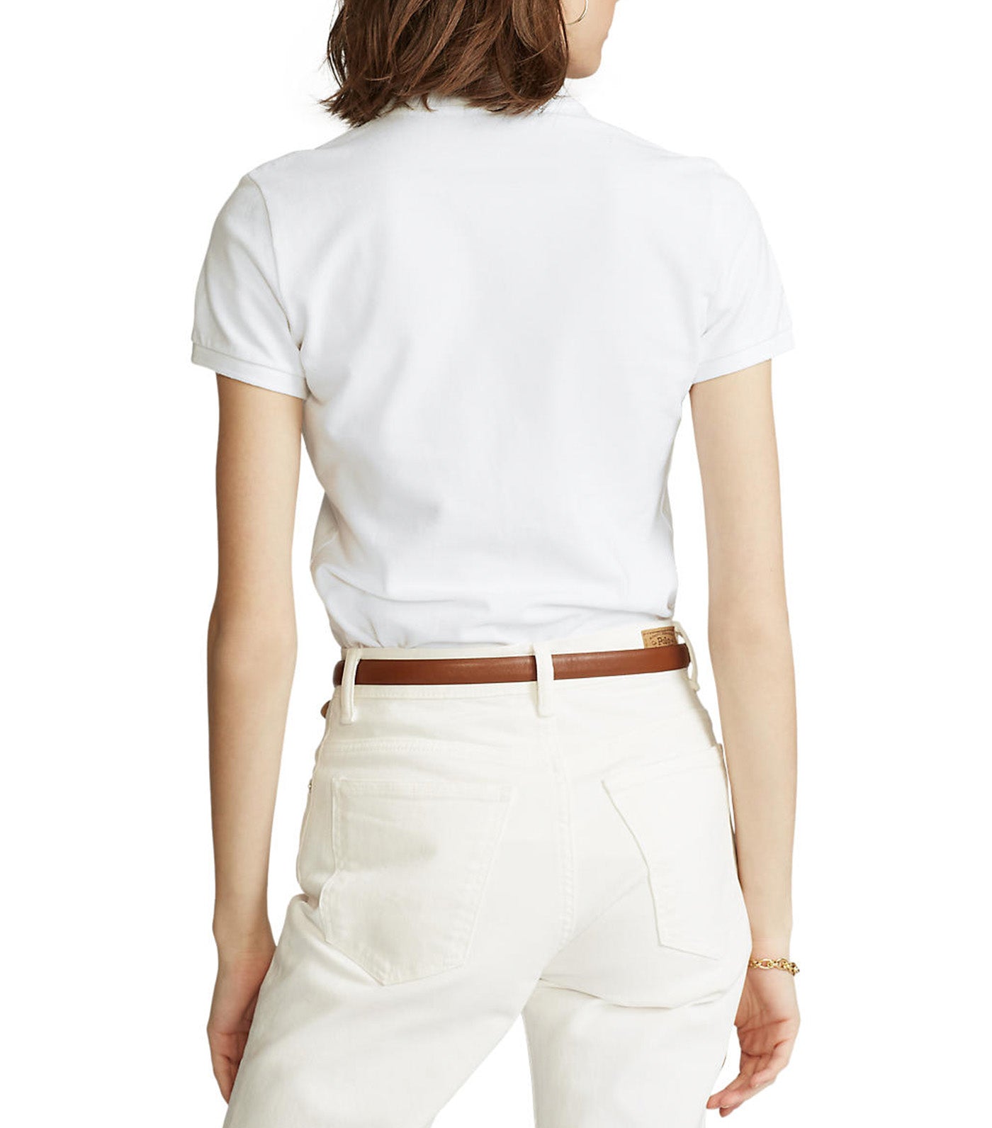 Women's Slim Fit Stretch Julie Polo Shirt White