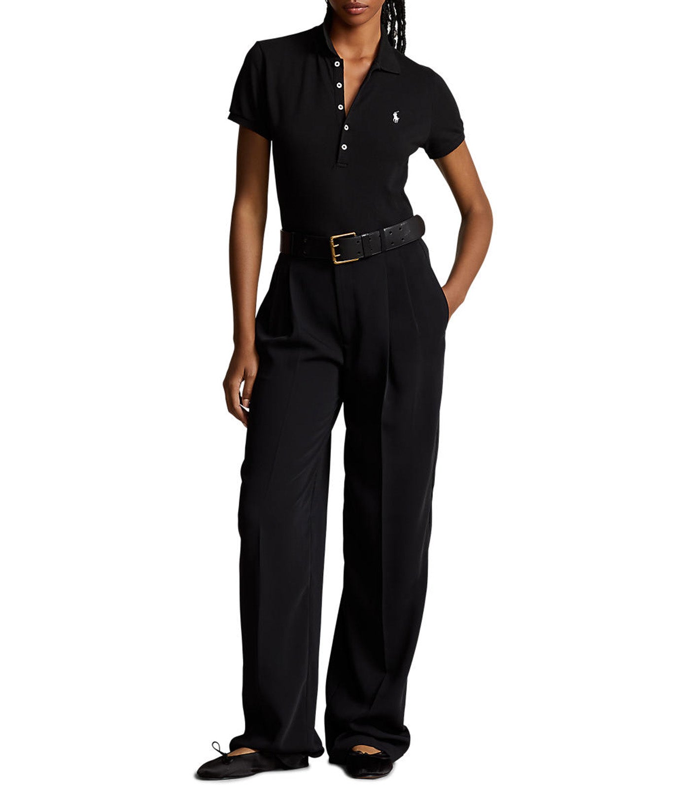 Women's Slim Fit Stretch Julie Polo Shirt Polo Black
