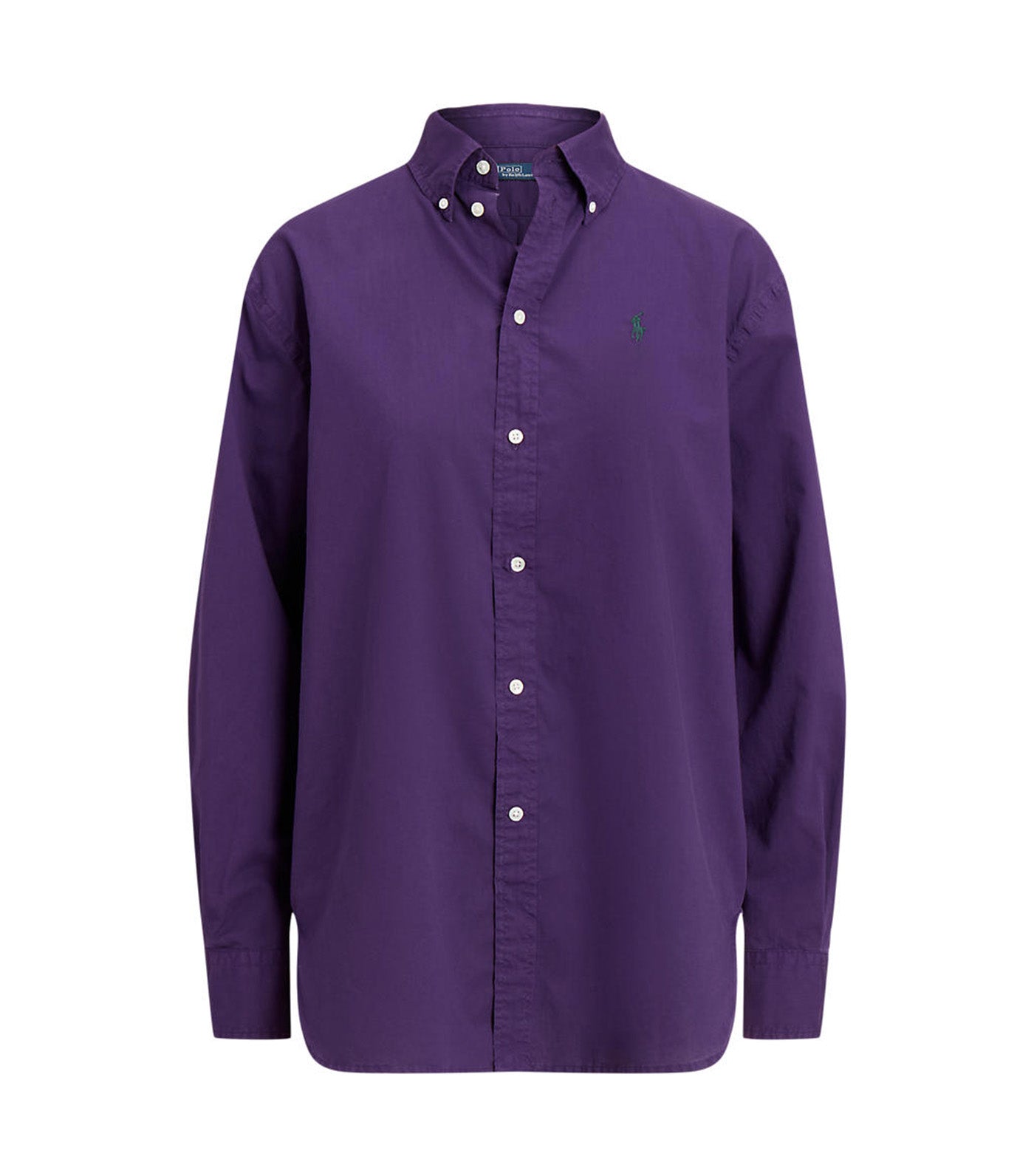 Women's Oversize Fit Cotton Twill Shirt Brandford Purple