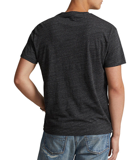 Men's Custom Slim Fit Jersey Crewneck T-Shirt Black Heather