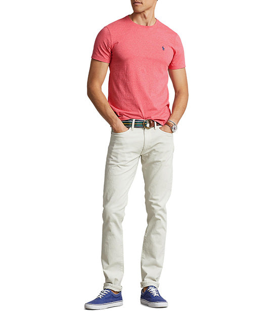 Men's Custom Slim Fit Jersey Crewneck T-Shirt Rose Heather