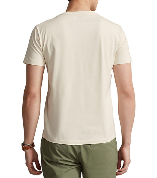 Men's Custom Slim Fit Jersey Crewneck T-Shirt Cream