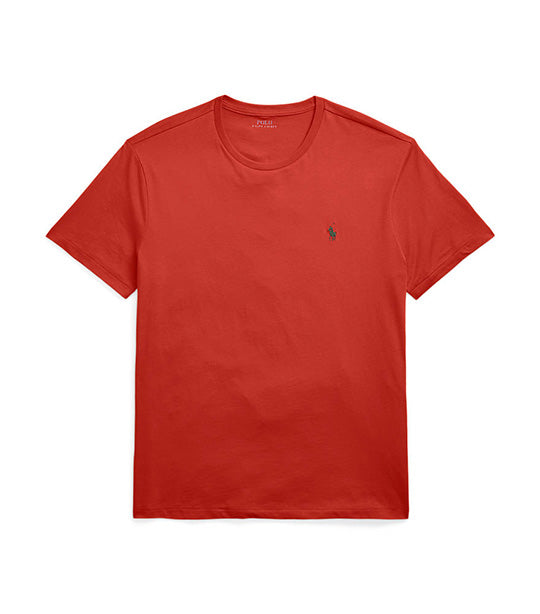 Men's Custom Slim Fit Jersey Crewneck T-Shirt Orange