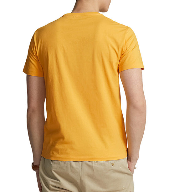 Men's Custom Slim Fit Jersey Crewneck T-Shirt Gold