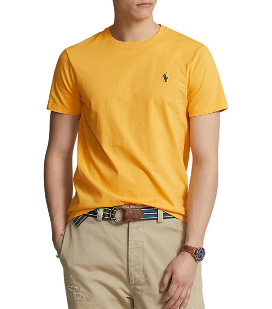 Men's Custom Slim Fit Jersey Crewneck T-Shirt Gold