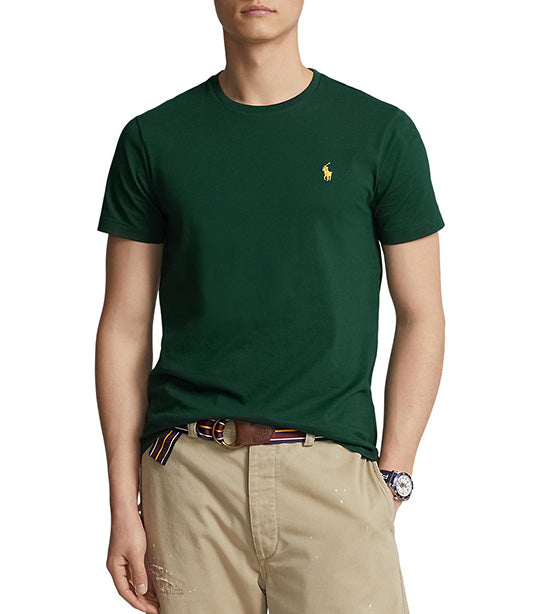 Men's Custom Slim Fit Jersey Crewneck T-Shirt Moss Agate