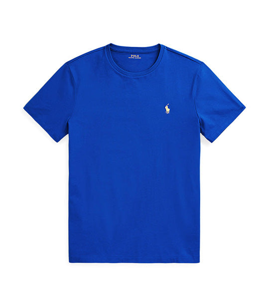 Men's Custom Slim Fit Jersey Crewneck T-Shirt Sapphire