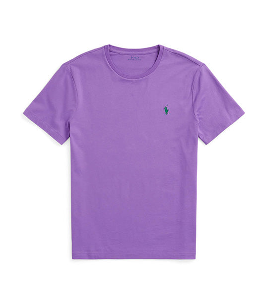 Men's Custom Slim Fit Jersey Crewneck T-Shirt Purple