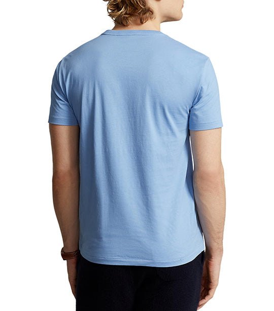 Men's Custom Slim Fit Jersey Crewneck T-Shirt Blue