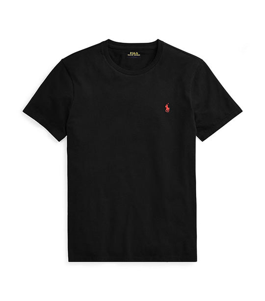 Men's Custom Slim Fit Jersey Crewneck T-Shirt Black