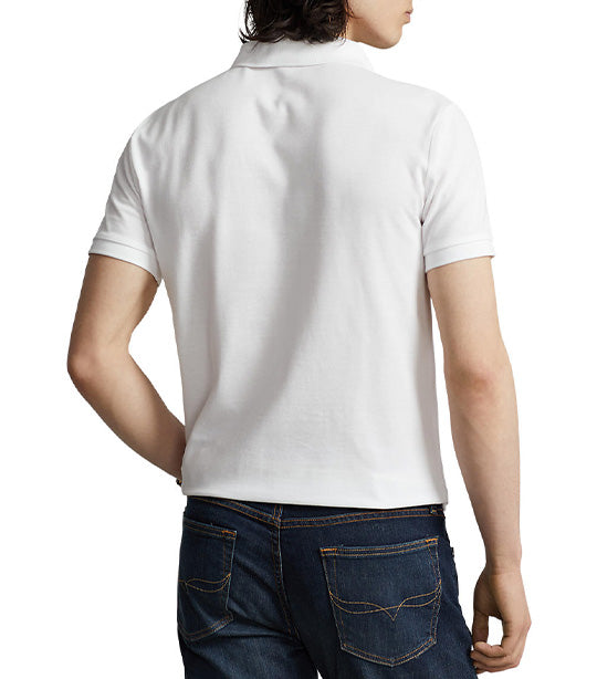Men's Custom Slim Fit Polo Bear Polo Shirt White