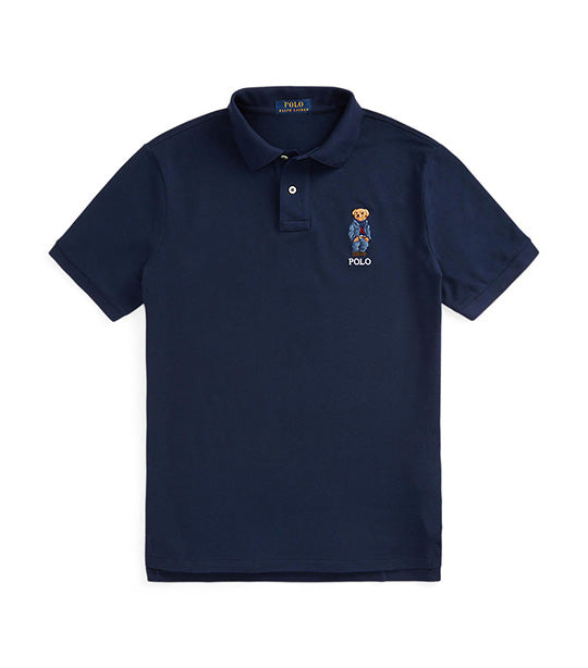 Ralph Lauren Mens Custom Slim Fit Soft Cotton Polo Shirt - French Navy