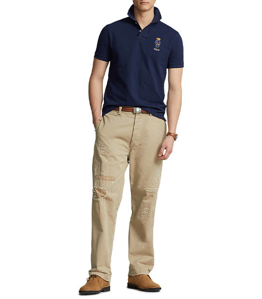 Men's Custom Slim Fit Polo Bear Polo Shirt Cruise Navy