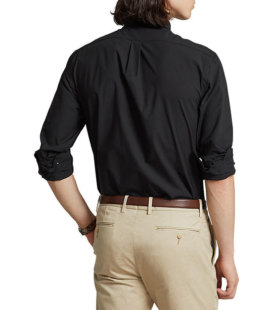 Men's Custom Fit Stretch Poplin Shirt Black