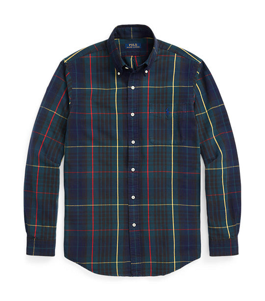 Polo ralph lauren blue & green store plaid shirt