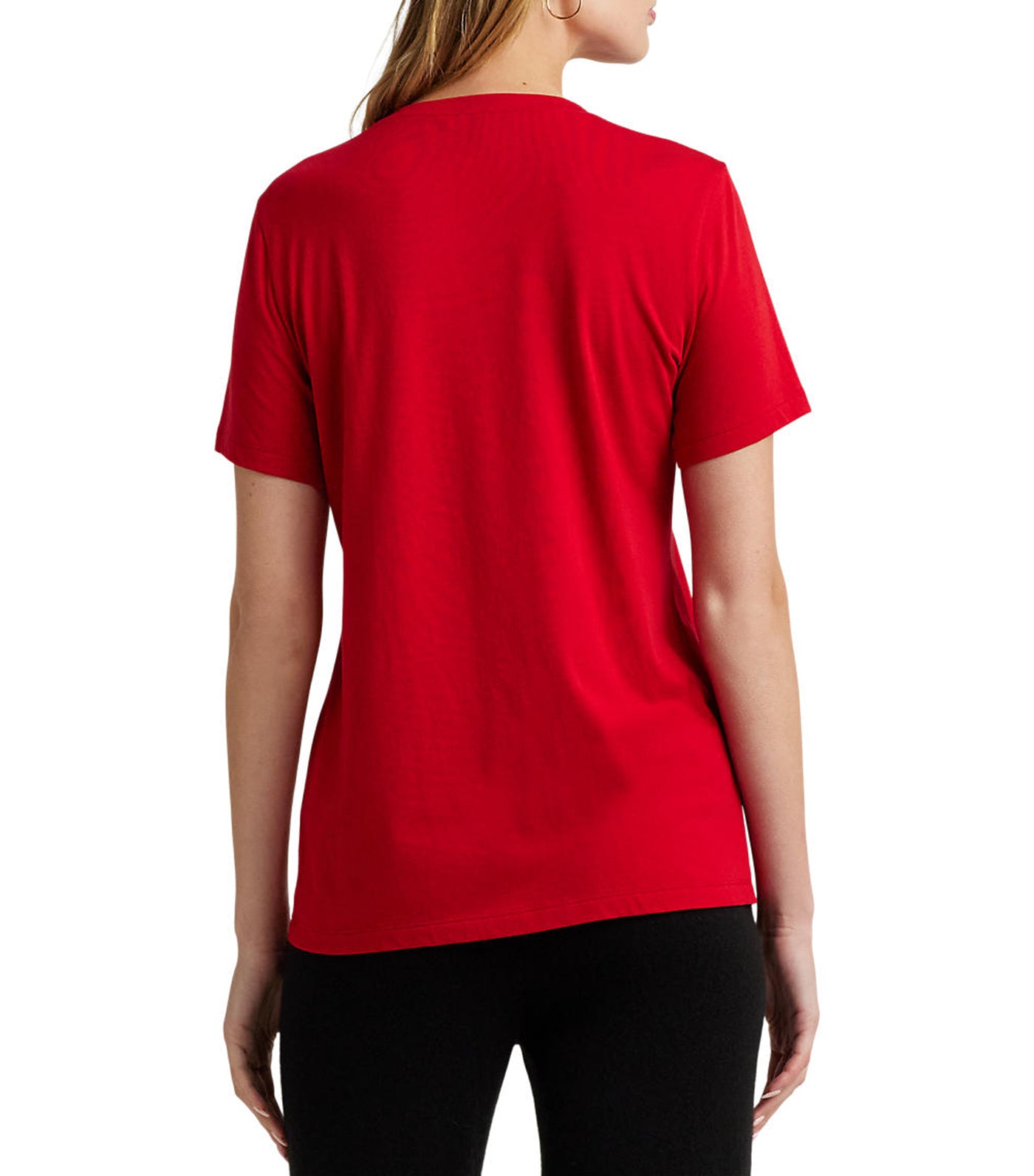 Women's Beaded Crest Cotton-Blend Jersey Tee Red