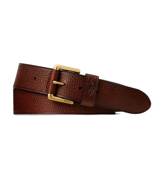 Men's Signature Pony Leather Belt Brown