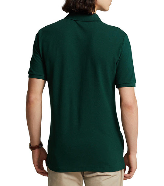 Men s Custom Slim Fit Mesh Polo Shirt College Green