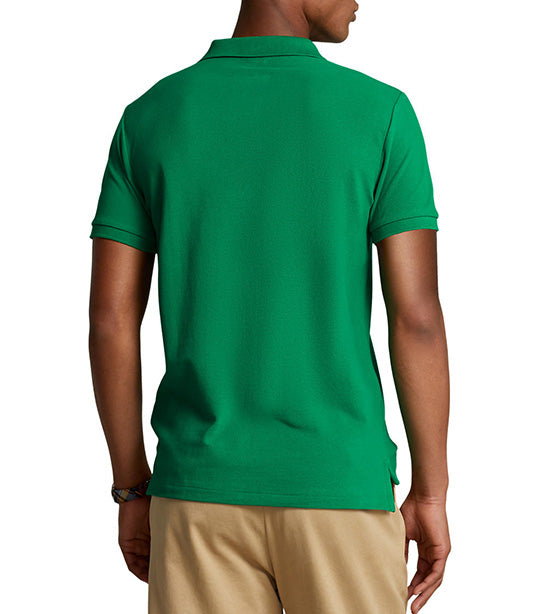 Men's Custom Slim Fit Mesh Polo Shirt Billiard Green