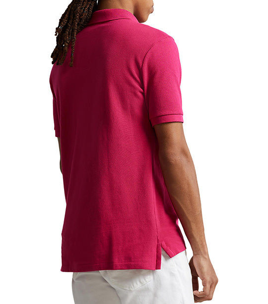 Men's Custom Slim Fit Mesh Polo Shirt Aruba Pink