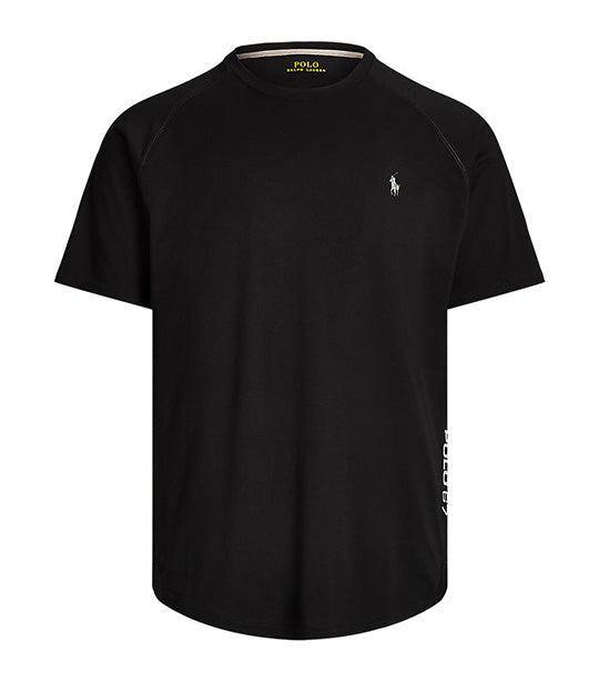 Men's Performance Jersey T-Shirt Polo Black