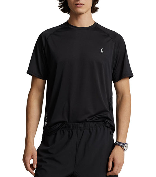 Men's Performance Jersey T-Shirt Polo Black