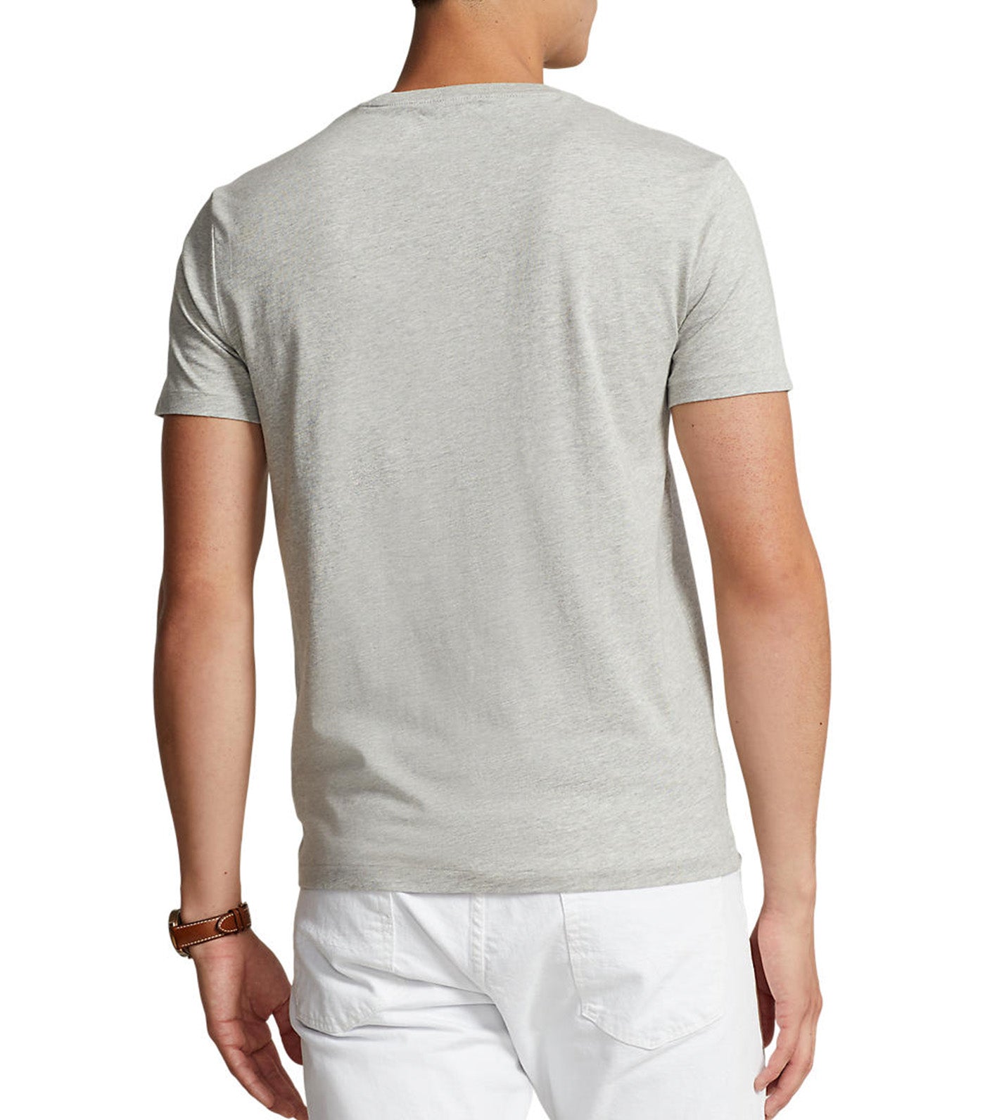 Men's Custom Slim Fit Jersey Crewneck T-Shirt New Grey Heather