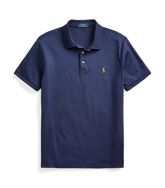 Men's Custom Slim Fit Soft Cotton Polo Shirt Refined Navy