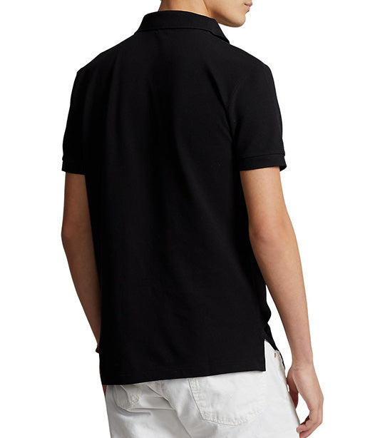 Men's Custom Slim Fit Mesh Polo Shirt Polo Black