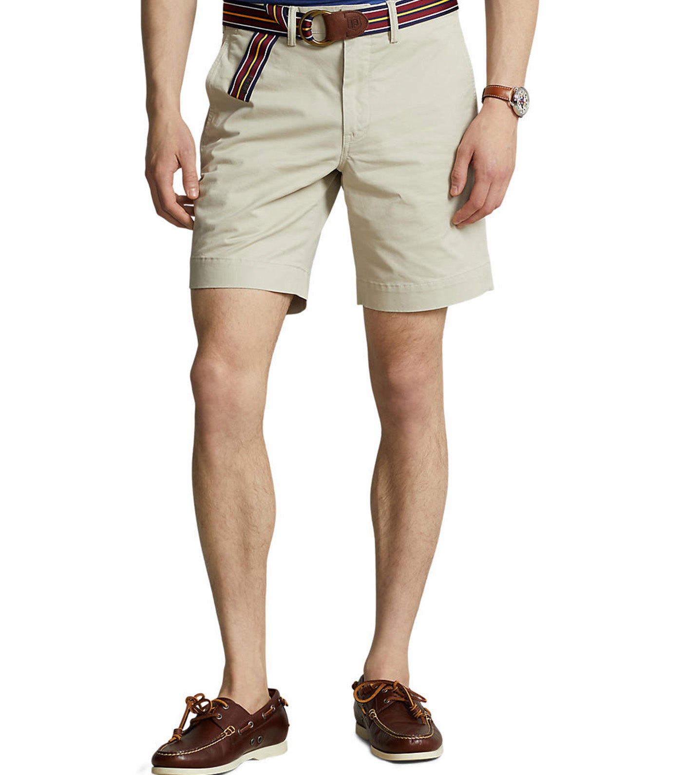 Men's 8-Inch Stretch Straight Fit Chino Short Classic Stone