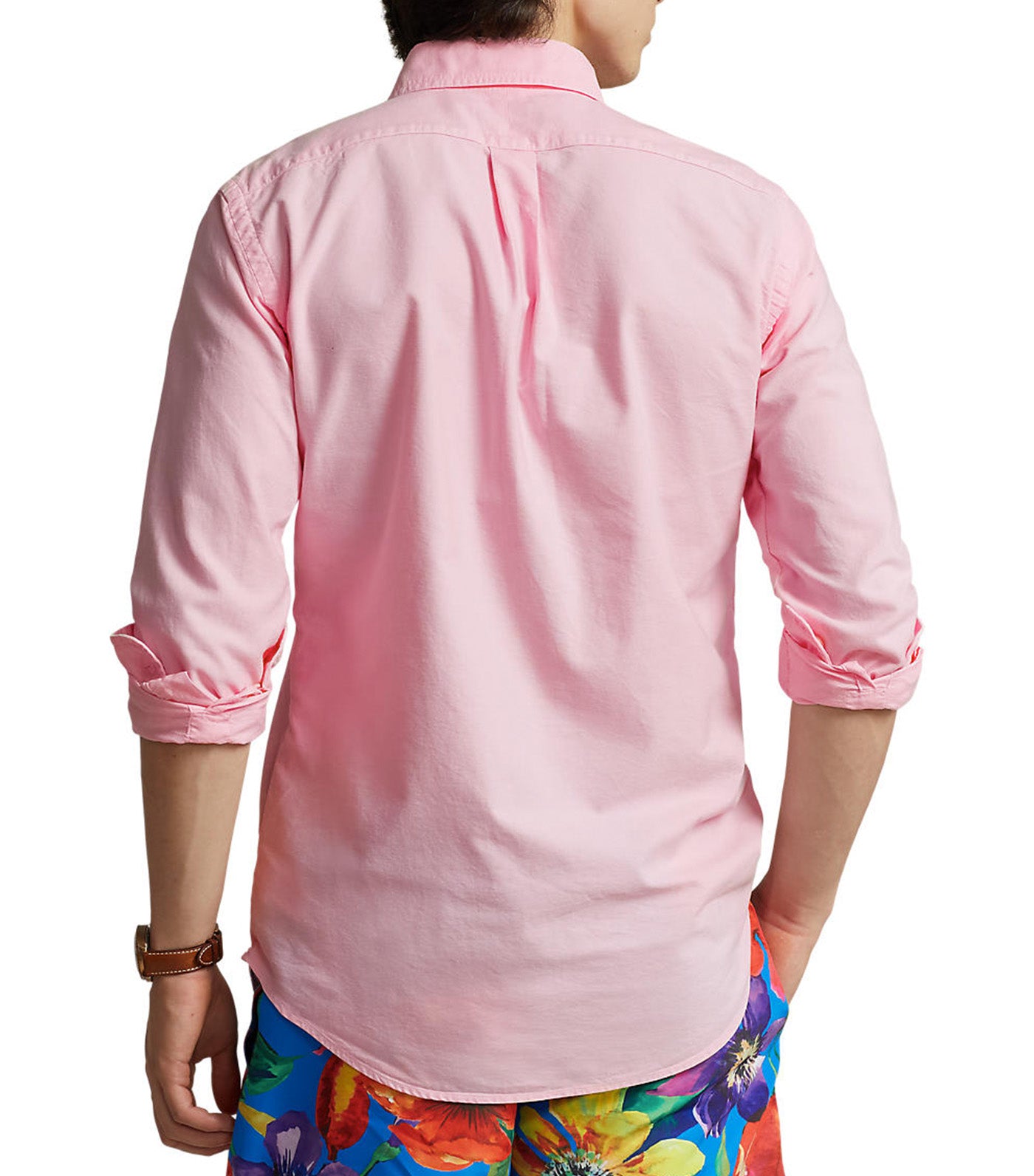 Men's Custom Fit Garment-Dyed Oxford Shirt Carmel Pink