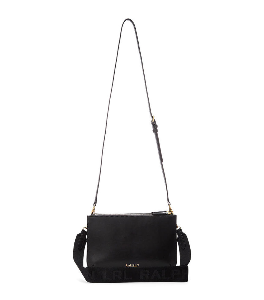 Lauren Ralph Lauren Women's Leather Medium Landyn Crossbody Bag Black ...