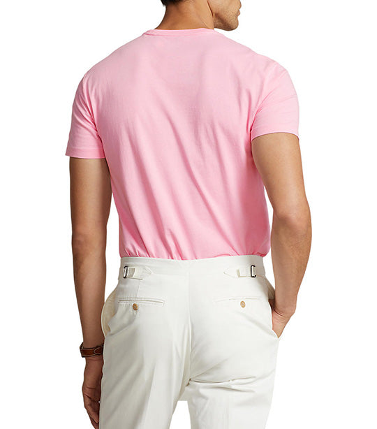 Men's Custom Slim Fit Jersey Crewneck T-Shirt Course Pink